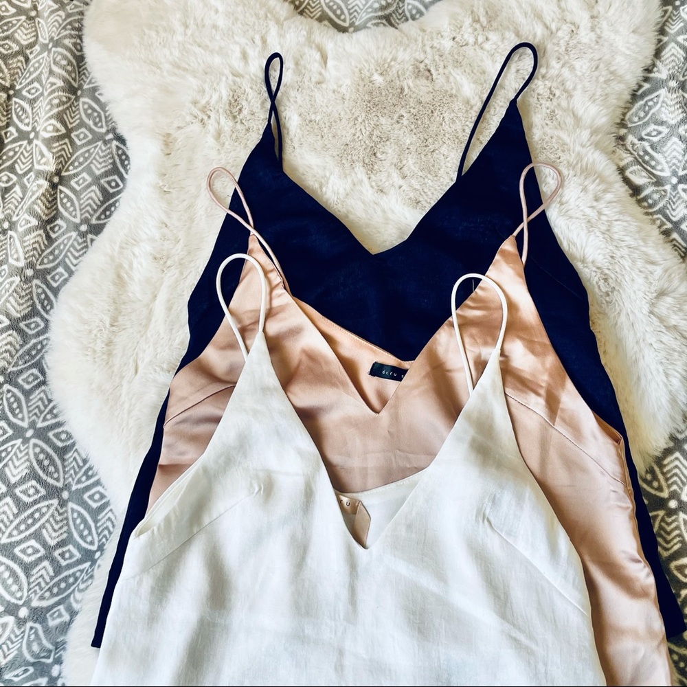 Lot of 3 Satin Camis